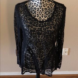 Black lace top